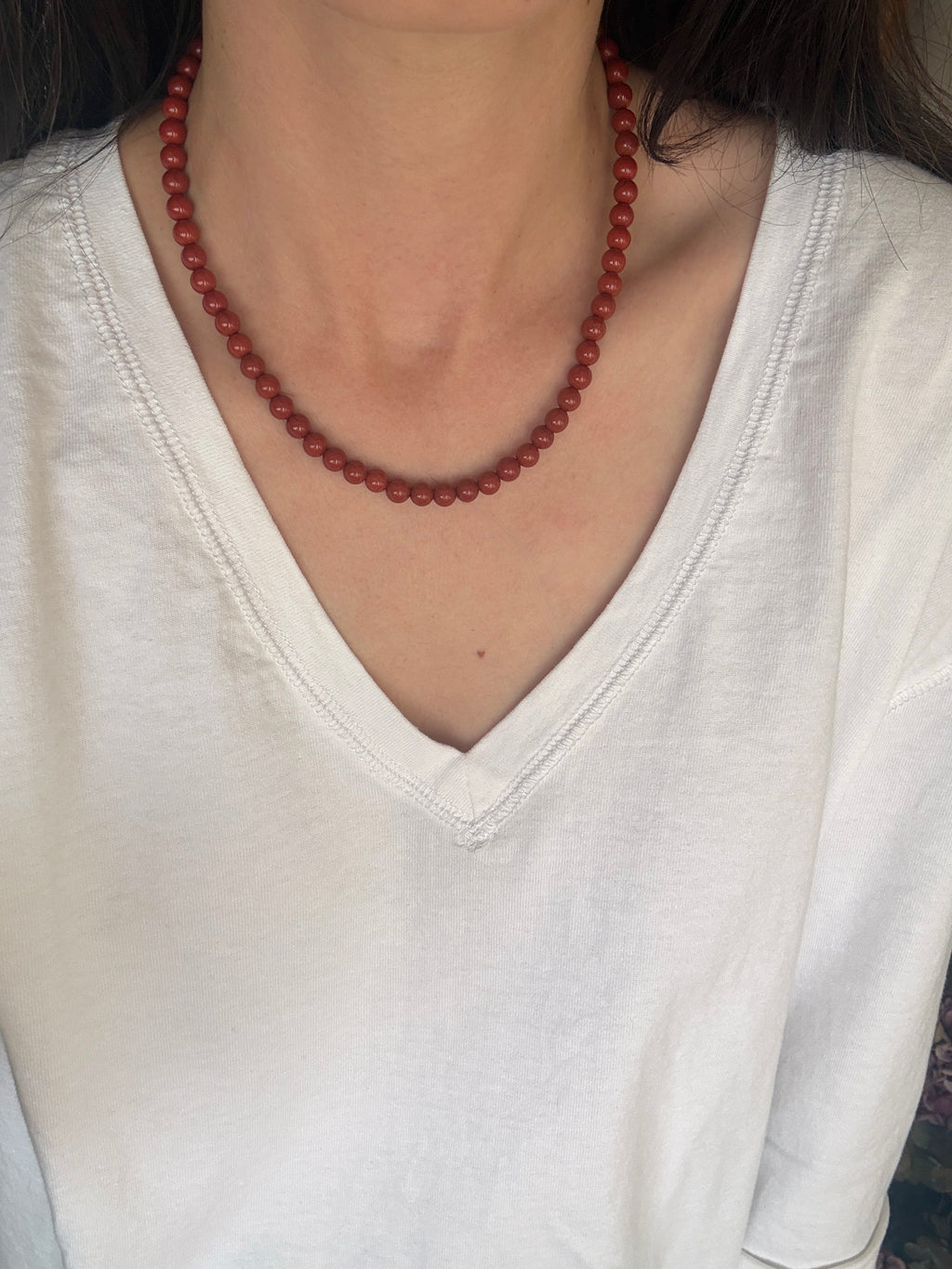 Collar Petit Jaspe Rojo