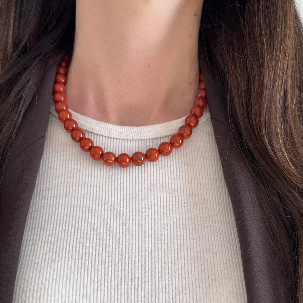 Collar Jaspe Rojo