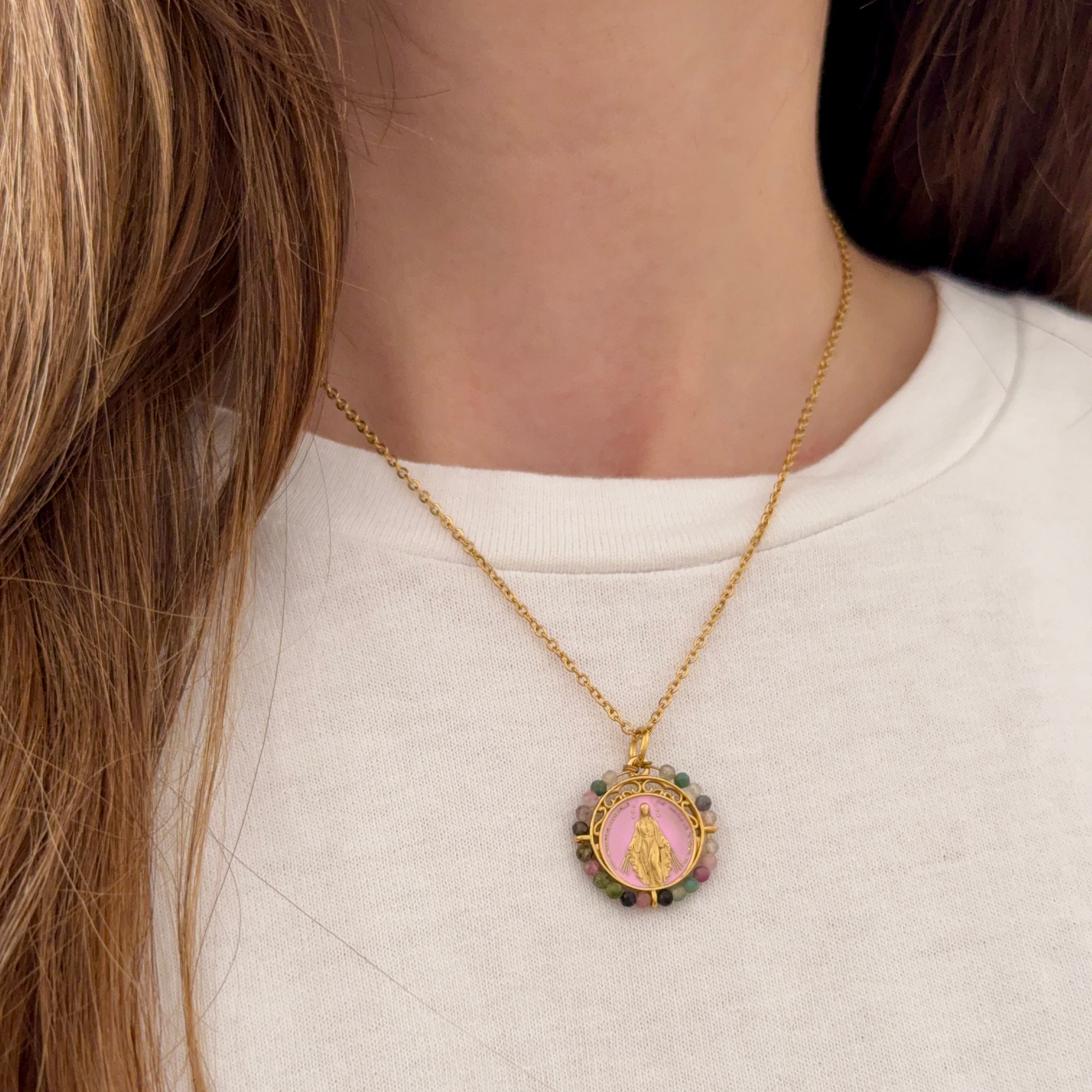 Medalla Virgen María Colores